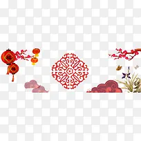春节海报装饰元素