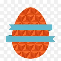 矢量手绘橙色几何蛋