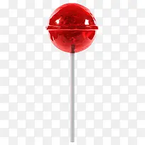 红色圆形棒棒糖实物