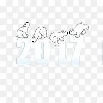 2017数字上的北极熊图片