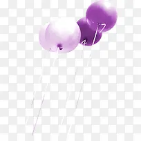 紫色梦幻气球简约图片