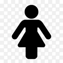女厕所标志图标
