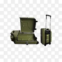 军绿色行李箱