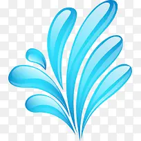 蓝色水花装饰图