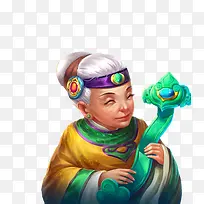 立绘半身像白发老奶奶