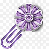 紫色回形针