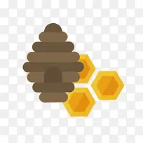 蜂蜜蜂窝卡通矢量素材