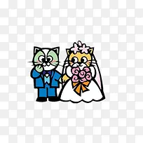 结婚的猫图片
