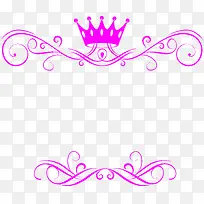 粉色花纹皇冠标签