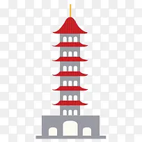 卡通雷峰塔