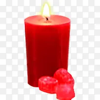 红色蜡烛爱心七夕情人节