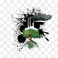 矢量环境污染创意