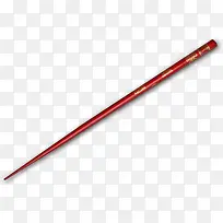 红色金色纹理筷子元素