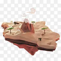 沙漠地形模型免抠png图片
