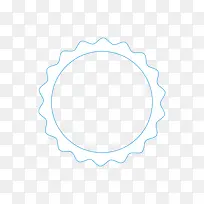 蓝色边框圆环背景元素