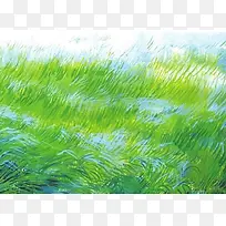水彩画草地