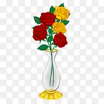 插满鲜花的花瓶