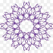创意紫色螺旋花图案