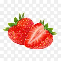 鲜红的草莓水果高清背景素材