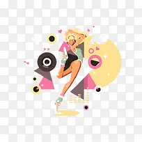 少女免抠透明图形