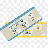 两张出国旅游机票