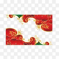 中国风红色喜庆装饰花边