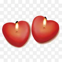 红色心形蜡烛图案