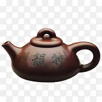 棕色茶壶中国风印章