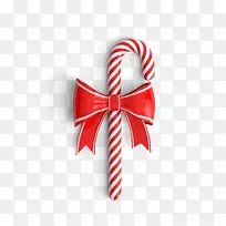 圣诞节元素红色条纹糖果拐杖