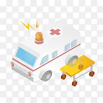 卡通救护车模型