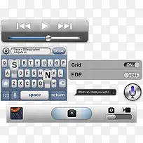 灰色键盘按键按钮