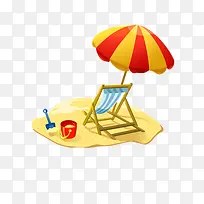 沙滩和遮阳伞