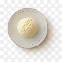 白色冰激凌创意圆形