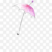 粉色创意雨伞漫画