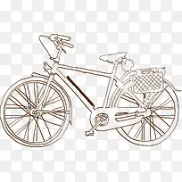 手绘自行车创意图片