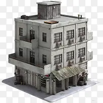 三维立体工厂房模型