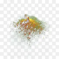 绿叶金点图片素材