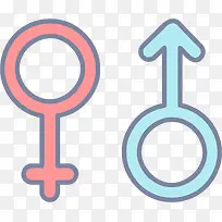 情人节男孩女孩性别符号