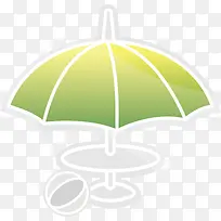 绿色伞素材图片