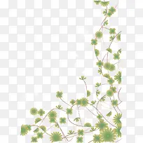 绿色树叶韩式矢量背景装饰花纹