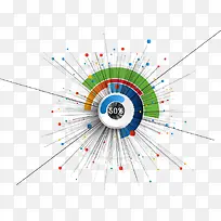 矢量放射图案比例图