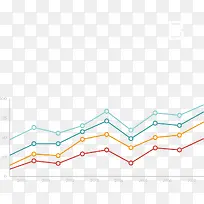 矢量创意设计数据统计分析折线图