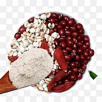 红豆薏米魔芋粉素材