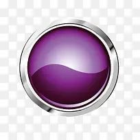 矢量紫色圆形金属咨询按钮