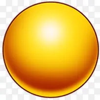 圆形黄色亮光圆球