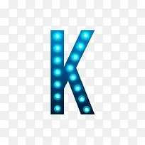 夜光灯字母K