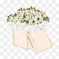 白色小花礼物花盒