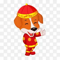 可爱竖大拇指狗狗