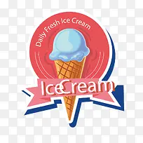 冰淇淋标签设计矢量图