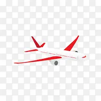 红白色的飞机